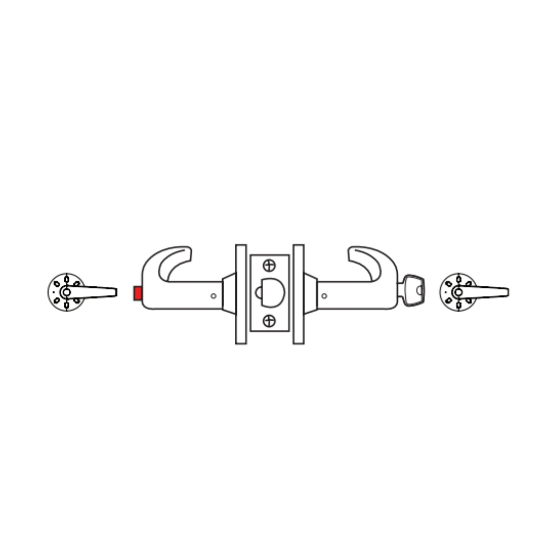 Picture of Sargent 10XG44 Grade 1 Service Station Cylindrical Lock