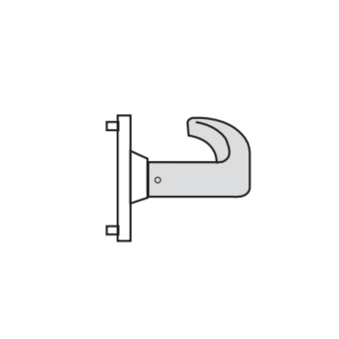 Picture of Sargent 10XU93 Grade 1 Single Lever Pull Cylindrical Lock, Non-Keyed