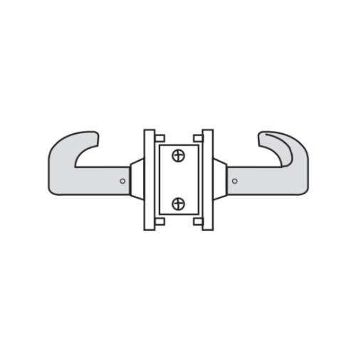 Picture of Sargent 10XU94-2 Grade 1 Double Lever Pull  Cylindrical Lock, Non-Keyed