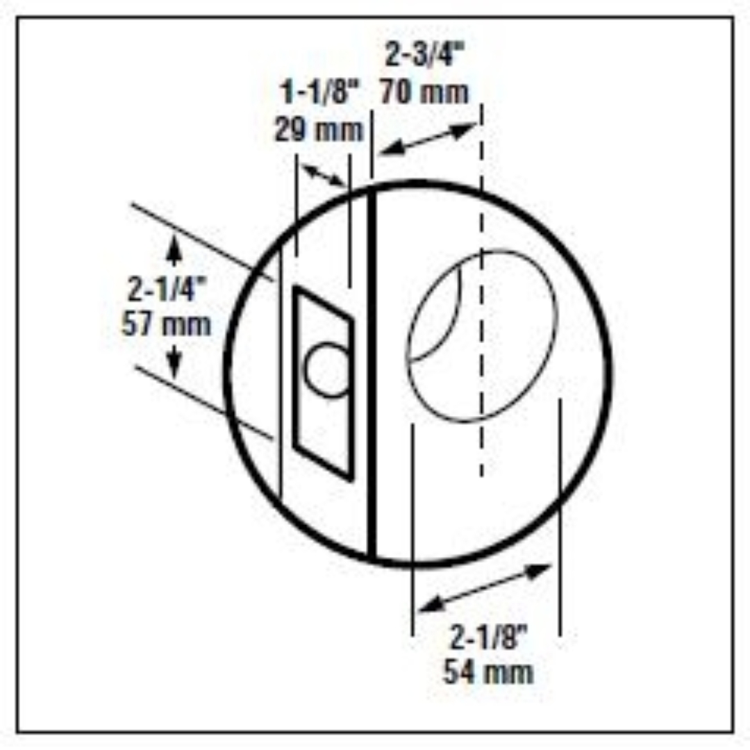2-3/4" - Backset (Standard)