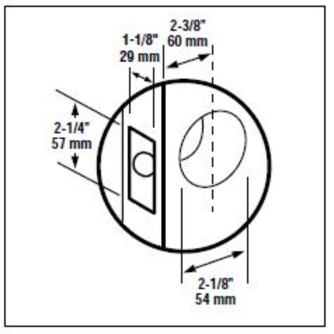 2-3/8" - Backset (option 20)