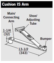 Dorma 8616 IS Door Closer w/ Cushion IS Arm